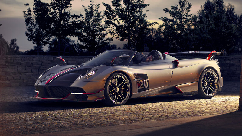 Silver Pagani Roadster — Dramatic