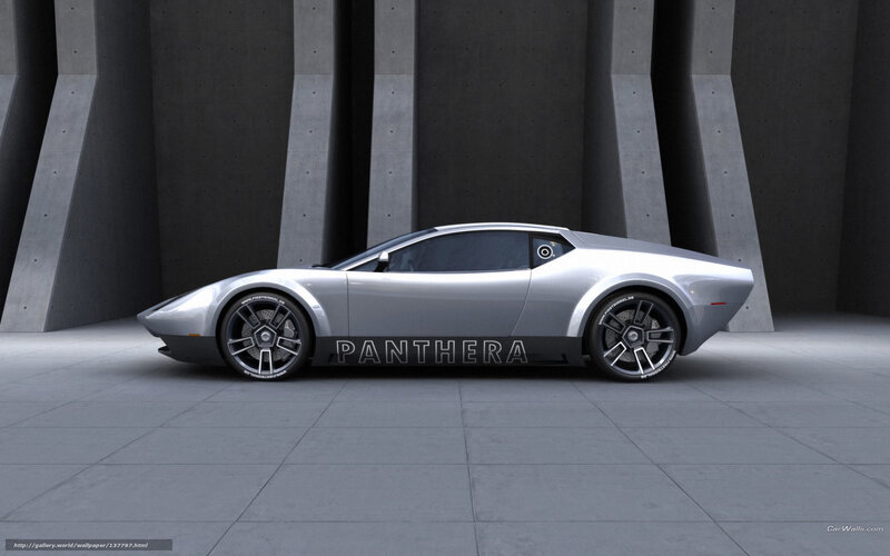 Silver Panthera sports car