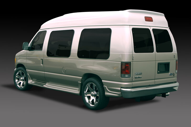 silver passenger van