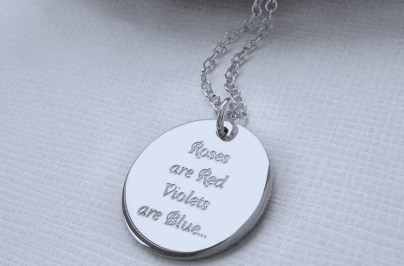 Silver Pendant Necklace — White