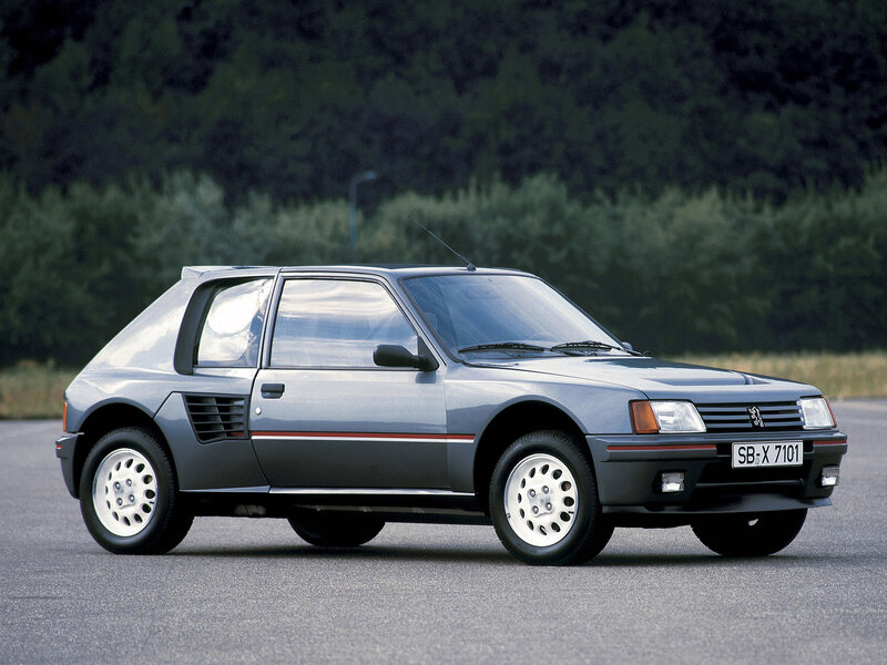Silver Peugeot 205 GTI