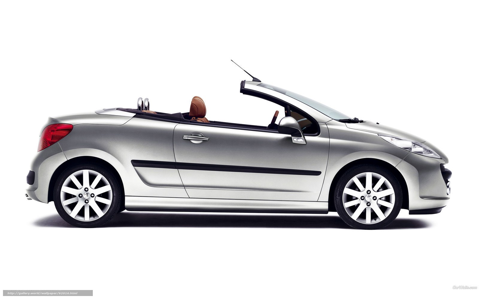silver peugeot 207 convertible