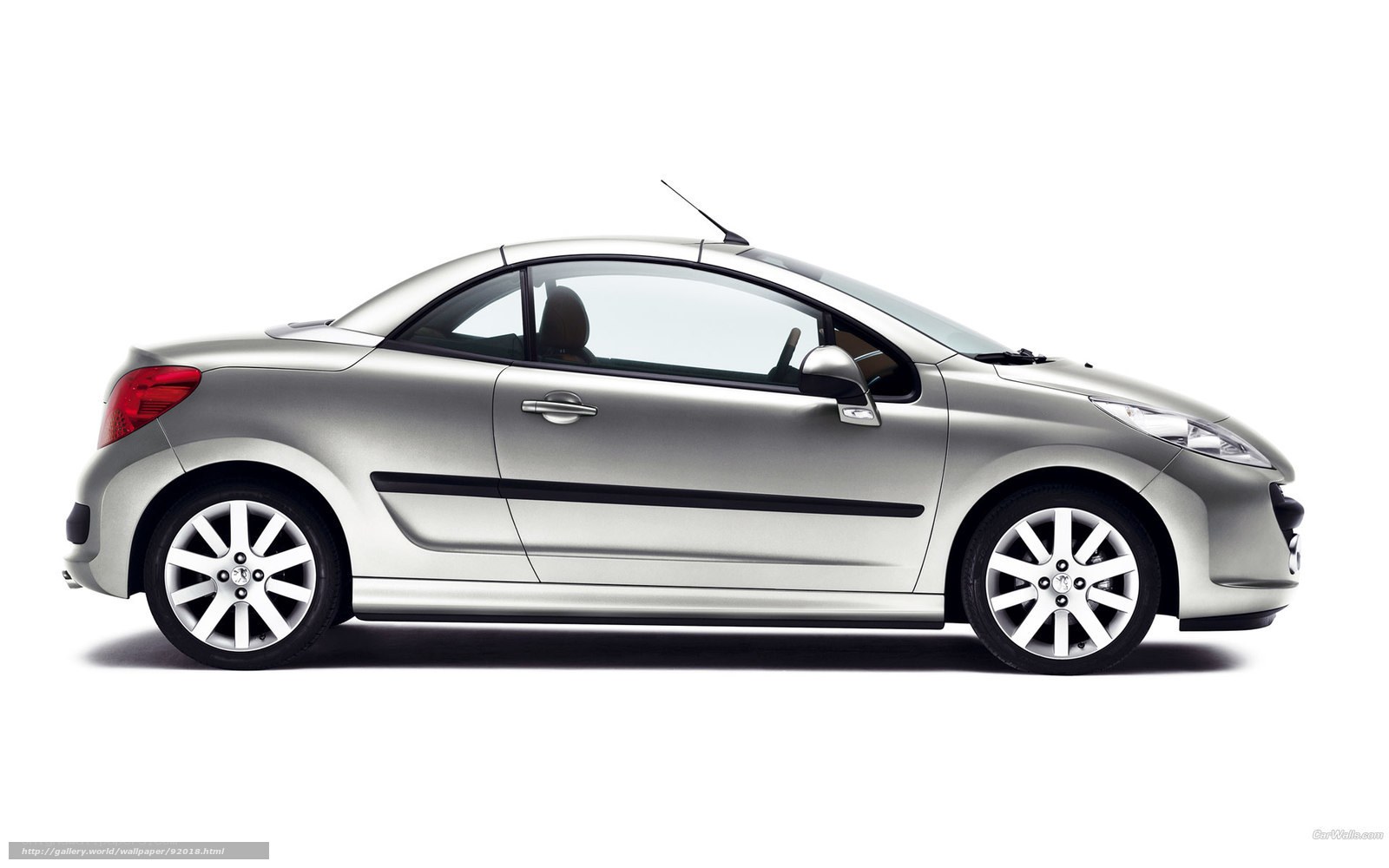 silver peugeot 207 coupe
