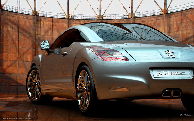 Silver Peugeot 308 Rcz — Dramatic