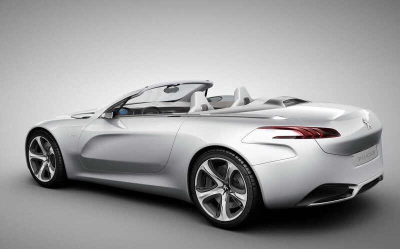 Silver Peugeot concept car