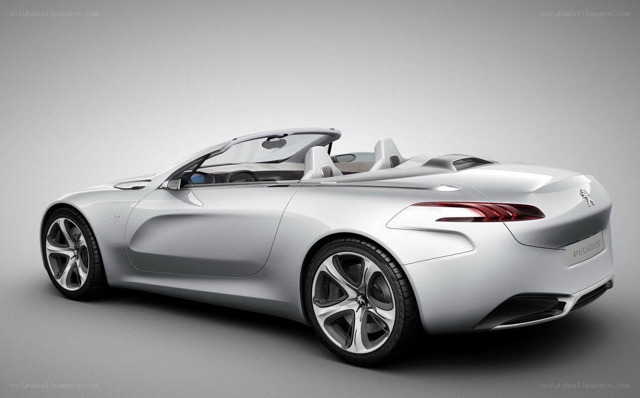 Silver Peugeot concept car