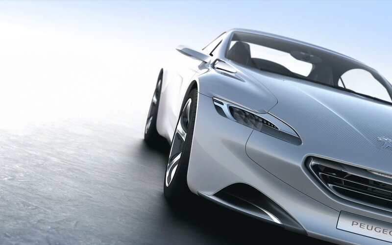 Silver Peugeot concept car
