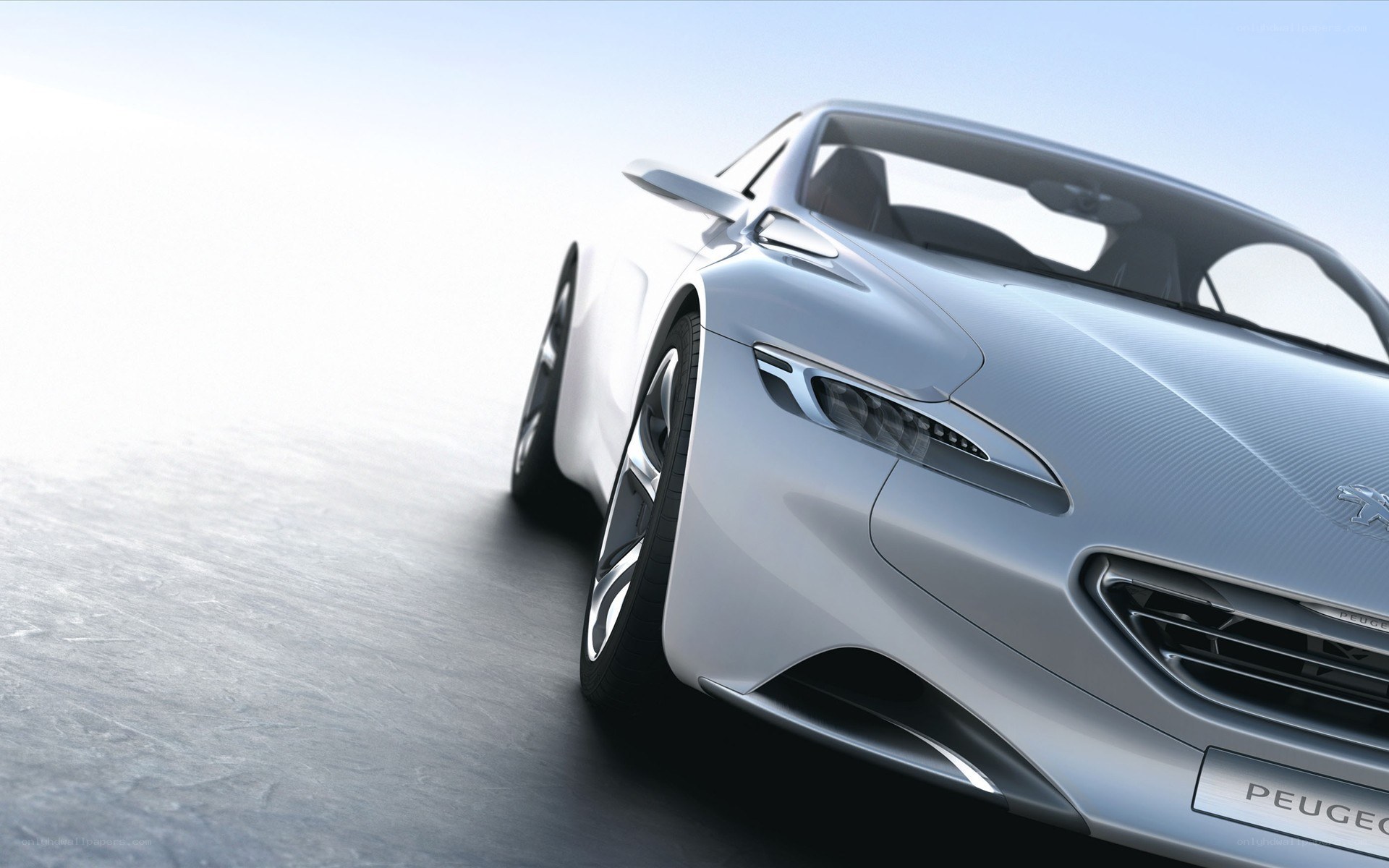Silver Peugeot concept car