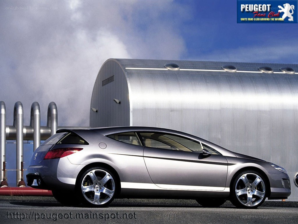 Silver Peugeot concept car