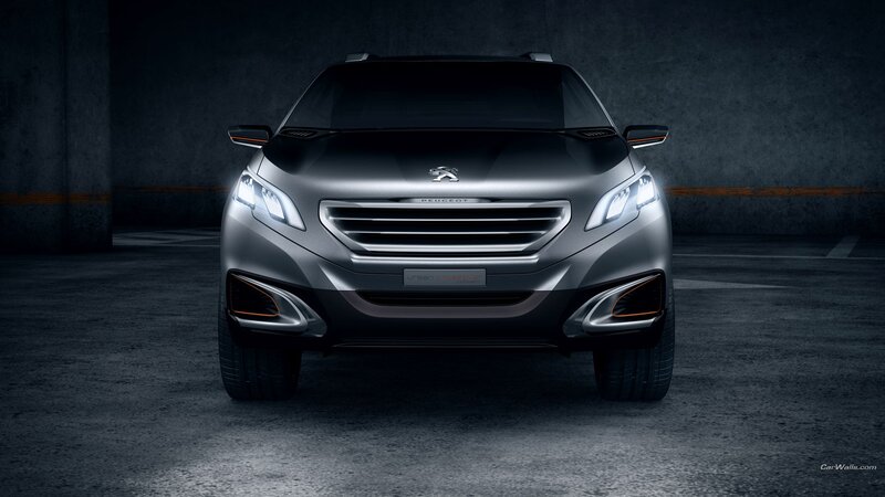 Silver Peugeot Concept Car — Gray, Dramatic