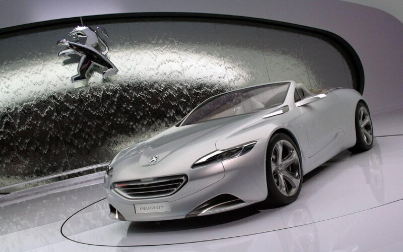 Silver Peugeot Concept Car — Modern