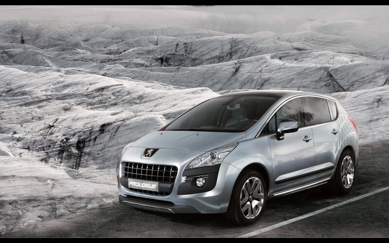 Silver Peugeot Prologue on glacier