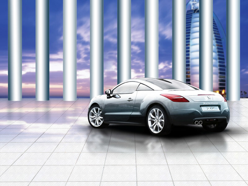 Silver Peugeot Rcz Car — Gray