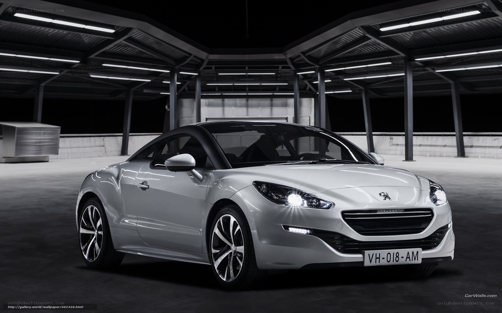 Silver Peugeot RCZ car
