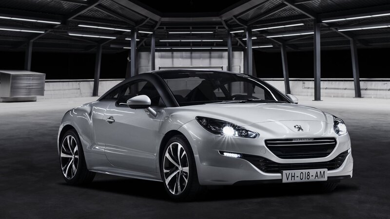 Silver Peugeot RCZ in parking garage
