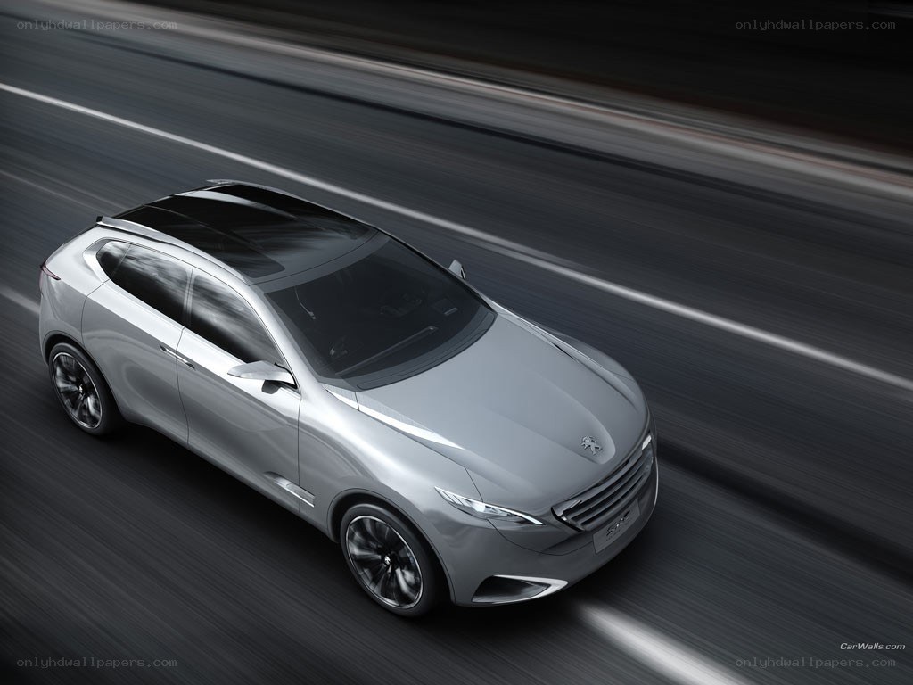 Silver Peugeot SUV in motion