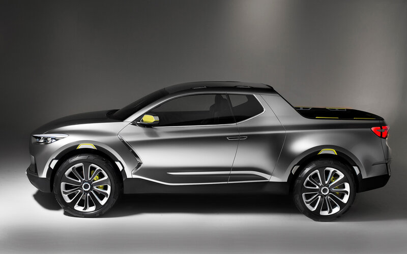 Silver Pickup Truck Concept — Dramatic