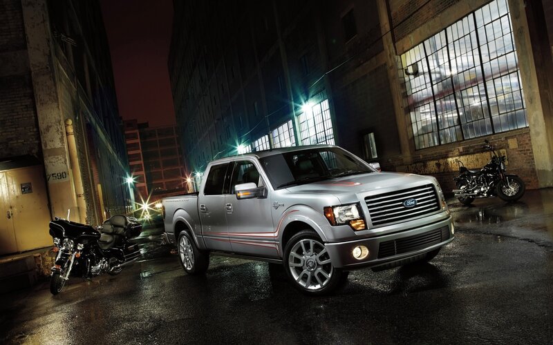 Silver Pickup Truck — Dramatic, Night, Photograph