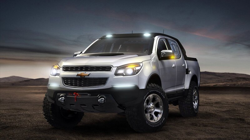 Silver Pickup Truck — Dramatic, Sunset, 3d Render, Desert, Hills