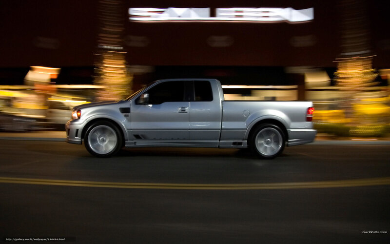 Silver Pickup Truck — Dynamic, Night