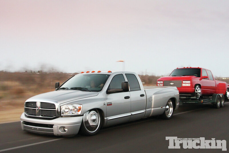 Silver Pickup Truck — Dynamic, Sunset