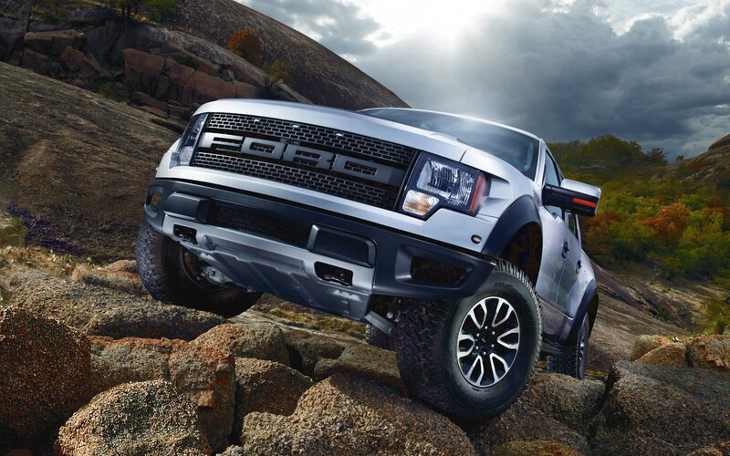 Silver Pickup Truck — Gray, Dramatic, Autumn