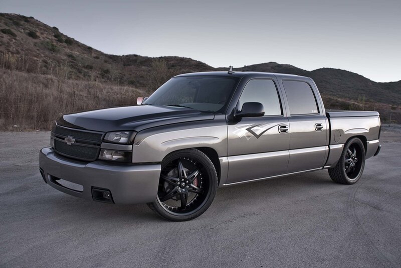 Silver Pickup Truck — Gray, Dramatic