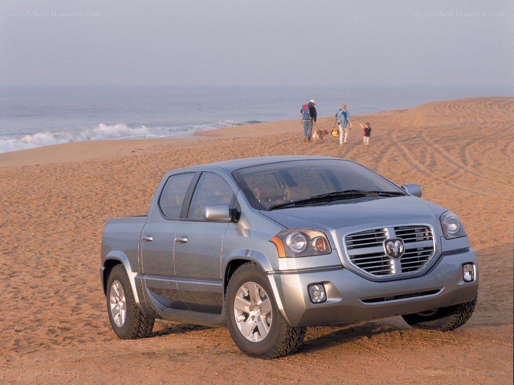 Silver pickup truck on beach