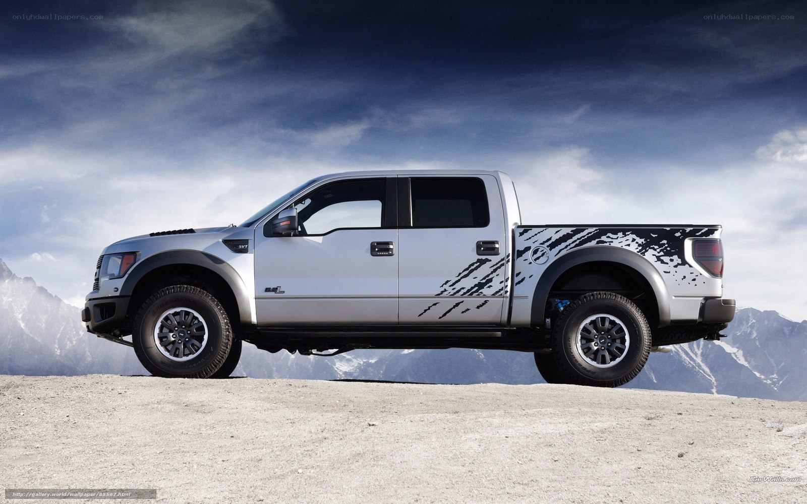 silver pickup truck on mountain