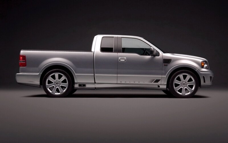 silver pickup truck side view