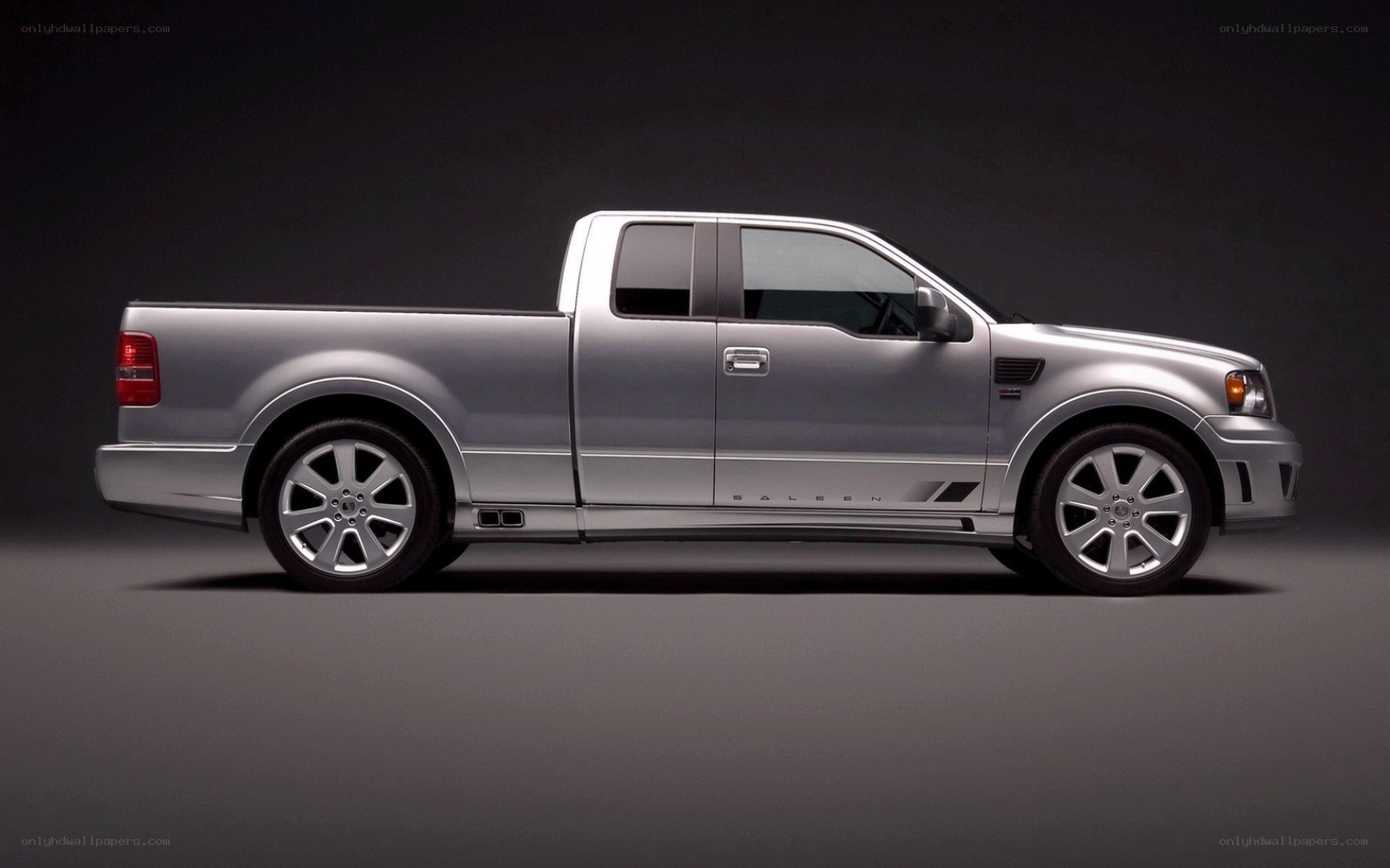 silver pickup truck side view