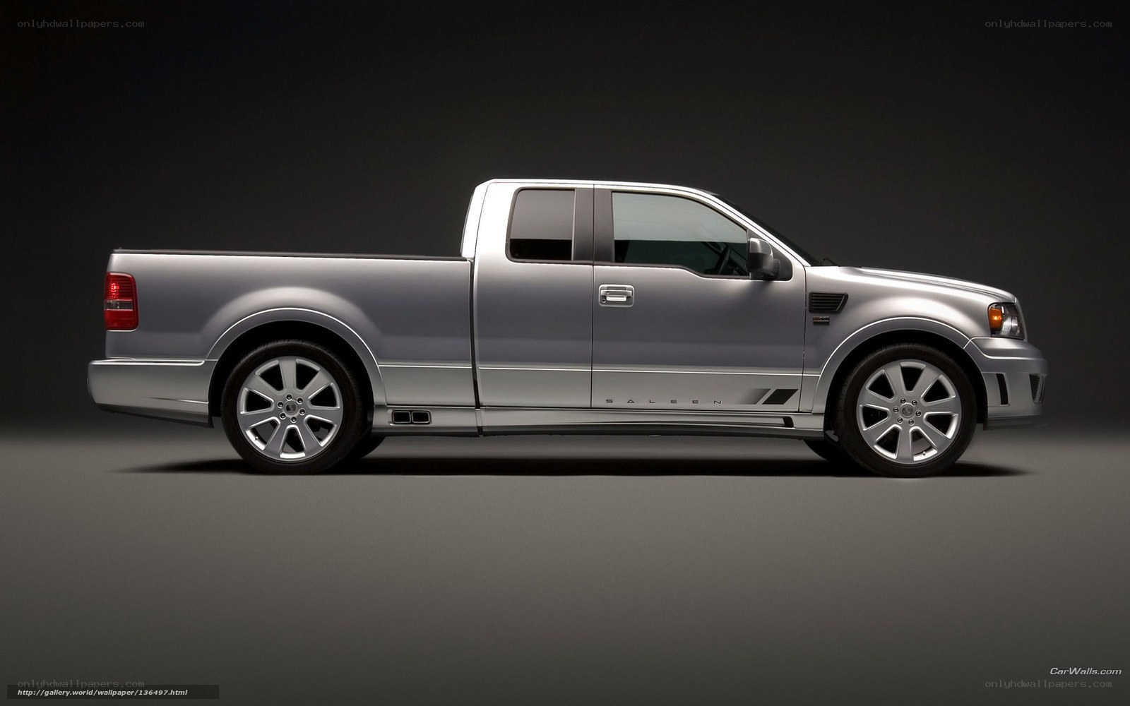 silver pickup truck side view
