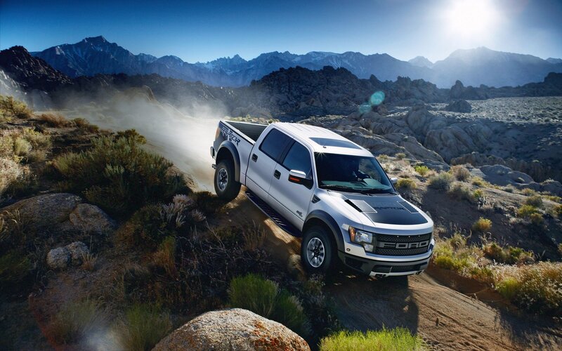 Silver Pickup Truck — White, Dramatic, Afternoon