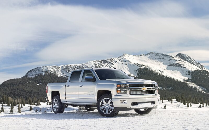 Silver Pickup Truck — White, Serene, Winter