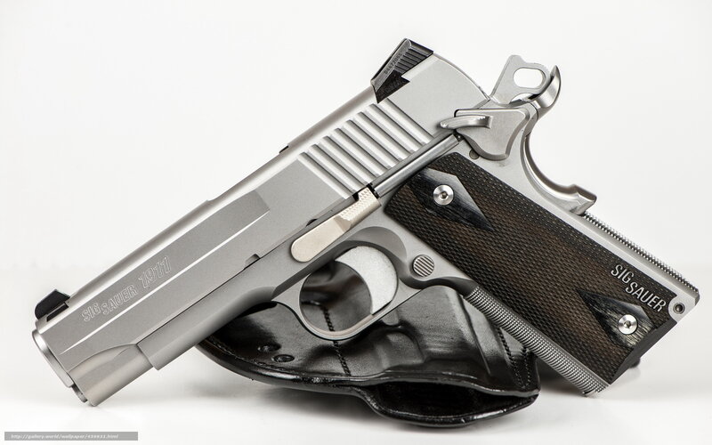 Silver Pistol on Holster
