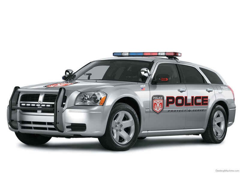 Silver Police Car — Neutral
