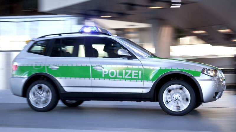 Silver Police SUV — Dynamic