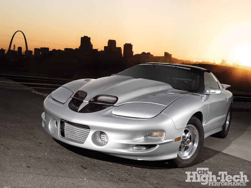 Silver Pontiac Firebird — Dramatic