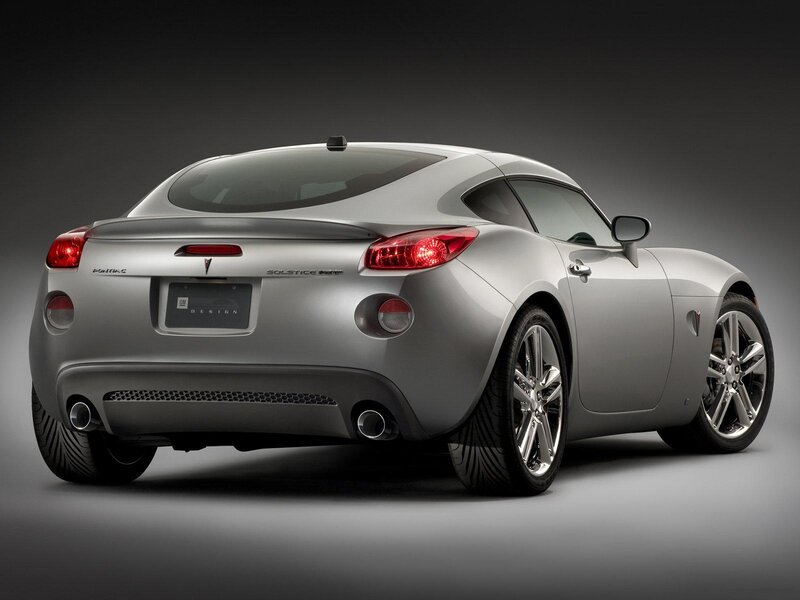 Silver Pontiac Solstice sports car