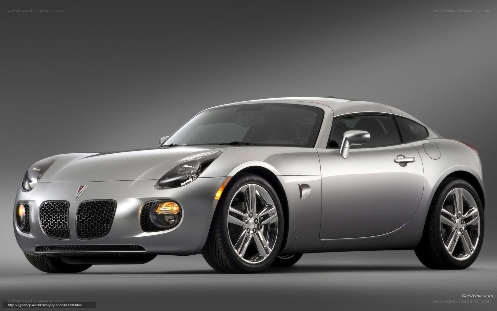 Silver Pontiac Solstice sports car