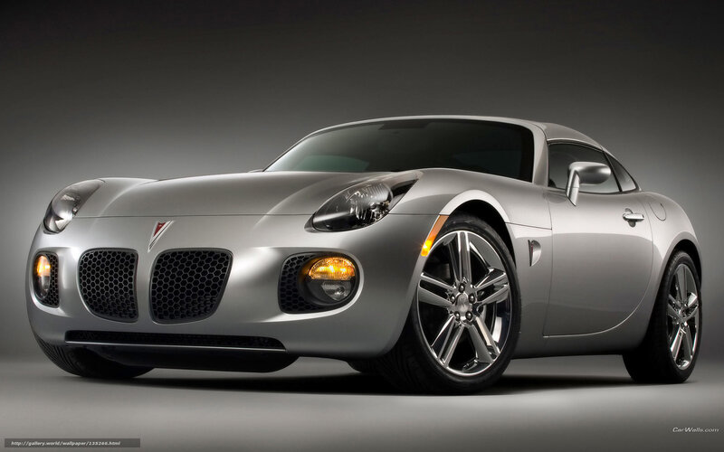 Silver Pontiac Solstice sports car