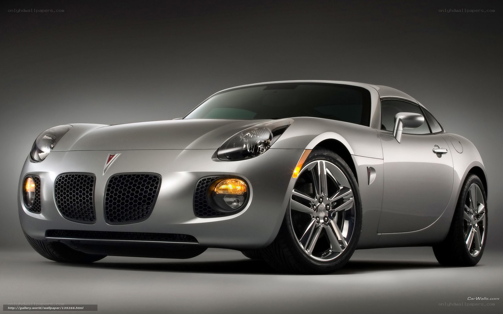 Silver Pontiac Solstice sports car