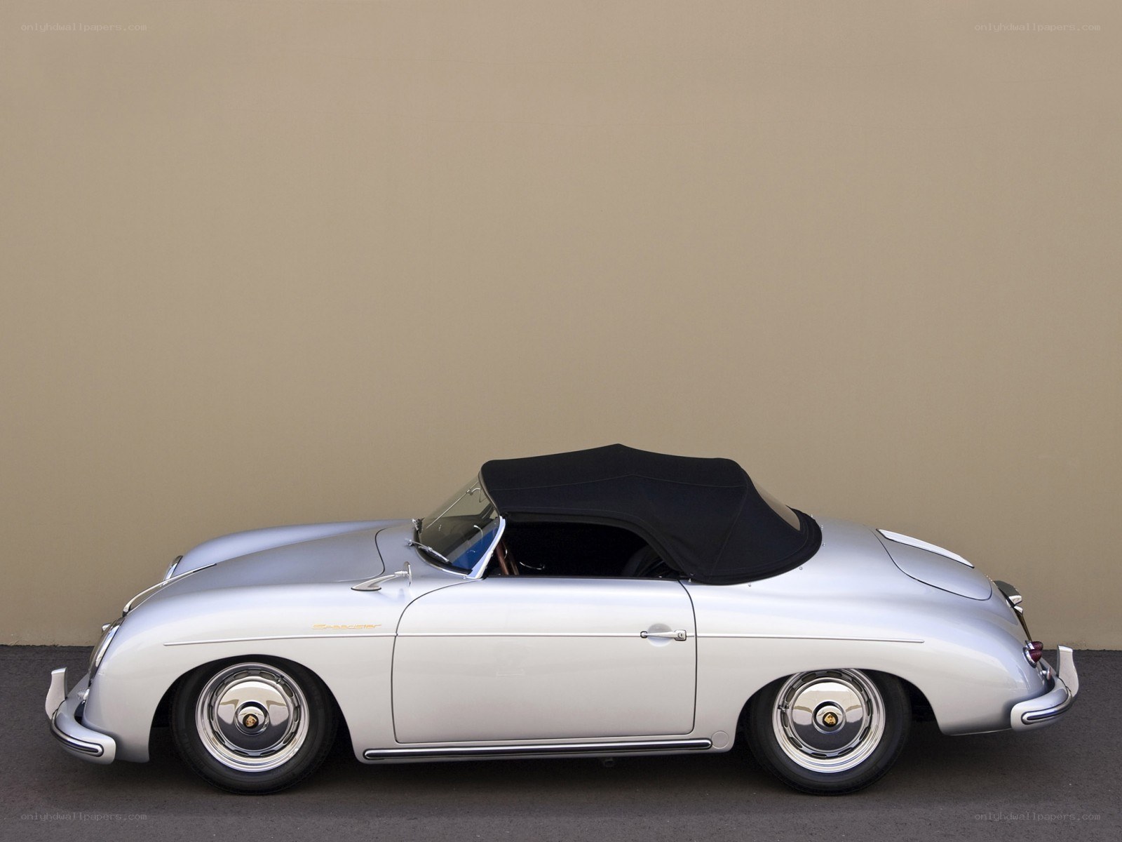 silver porsche 356 convertible