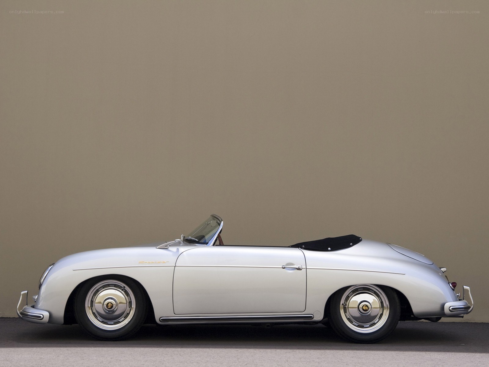 silver porsche 356 convertible