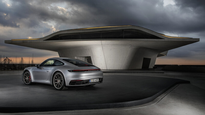 Silver Porsche 911 Car — Gray