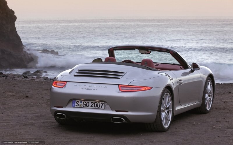 Silver Porsche 911 Carrera Cabriolet