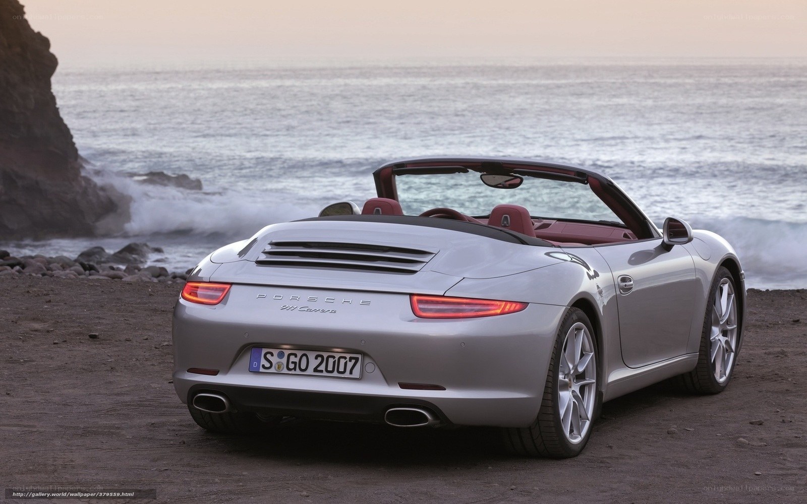 Silver Porsche 911 Carrera Cabriolet