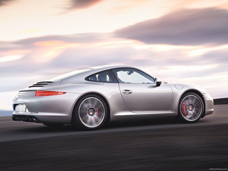 Silver Porsche 911 — Dynamic, Sunset, Photograph, Car, Road