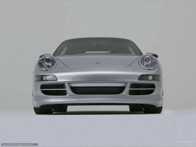 silver porsche 911 front view