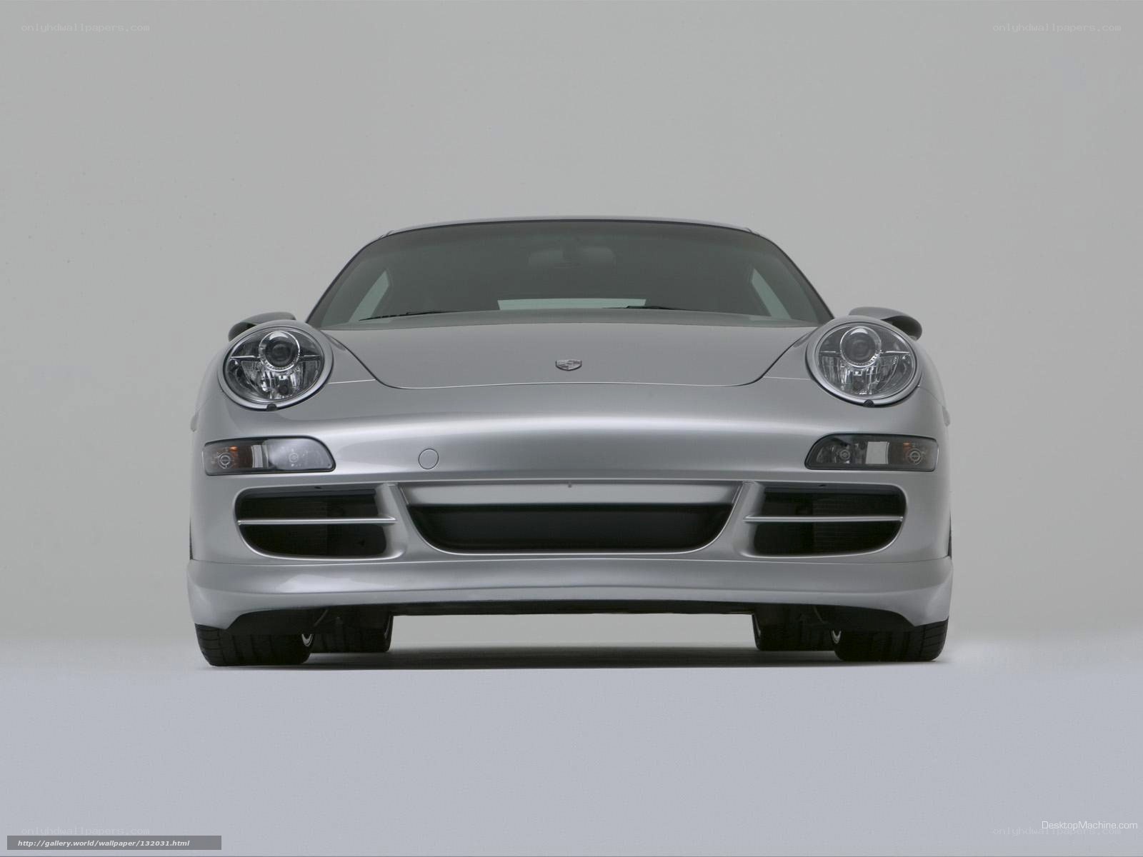 silver porsche 911 front view